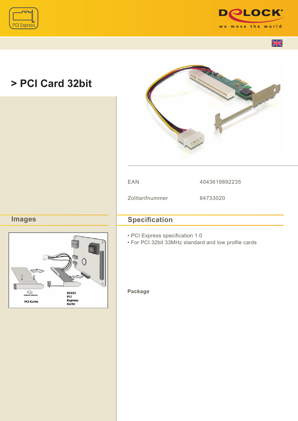 DeLOCK 89223 User Manual | 1 page