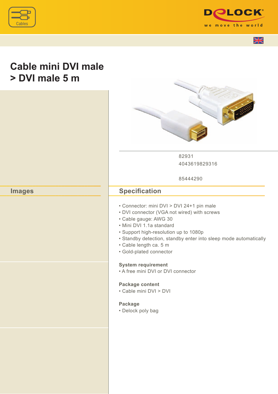 DeLOCK 82931 User Manual | 1 page