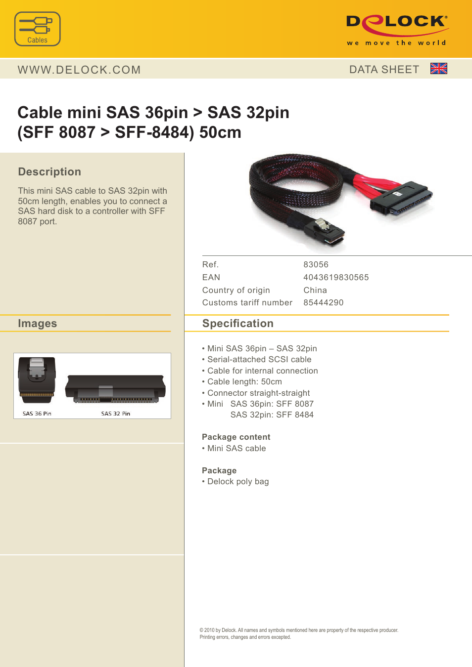 DeLOCK 83056 User Manual | 1 page