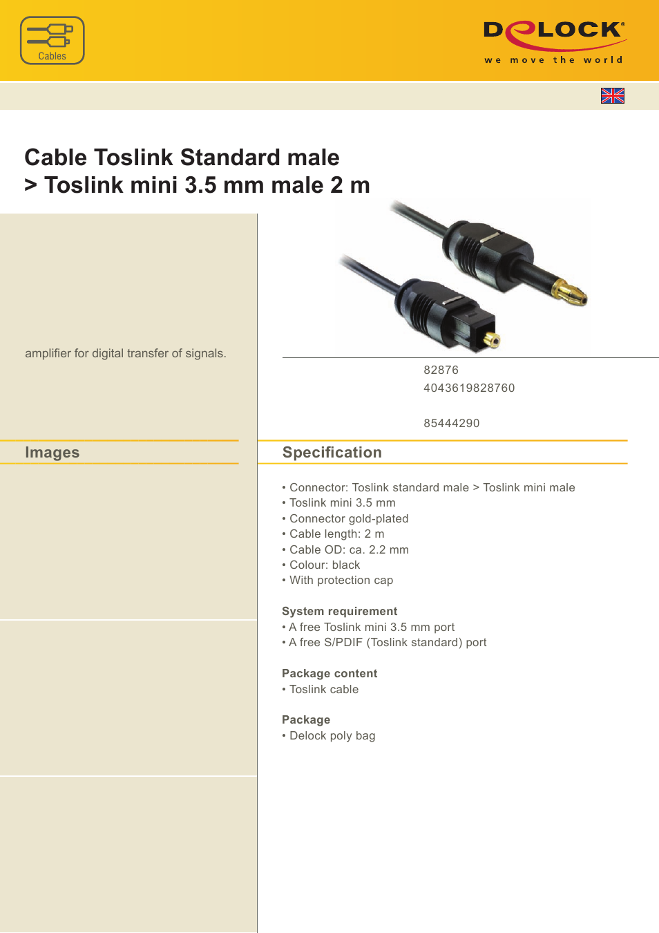 DeLOCK 82876 User Manual | 1 page