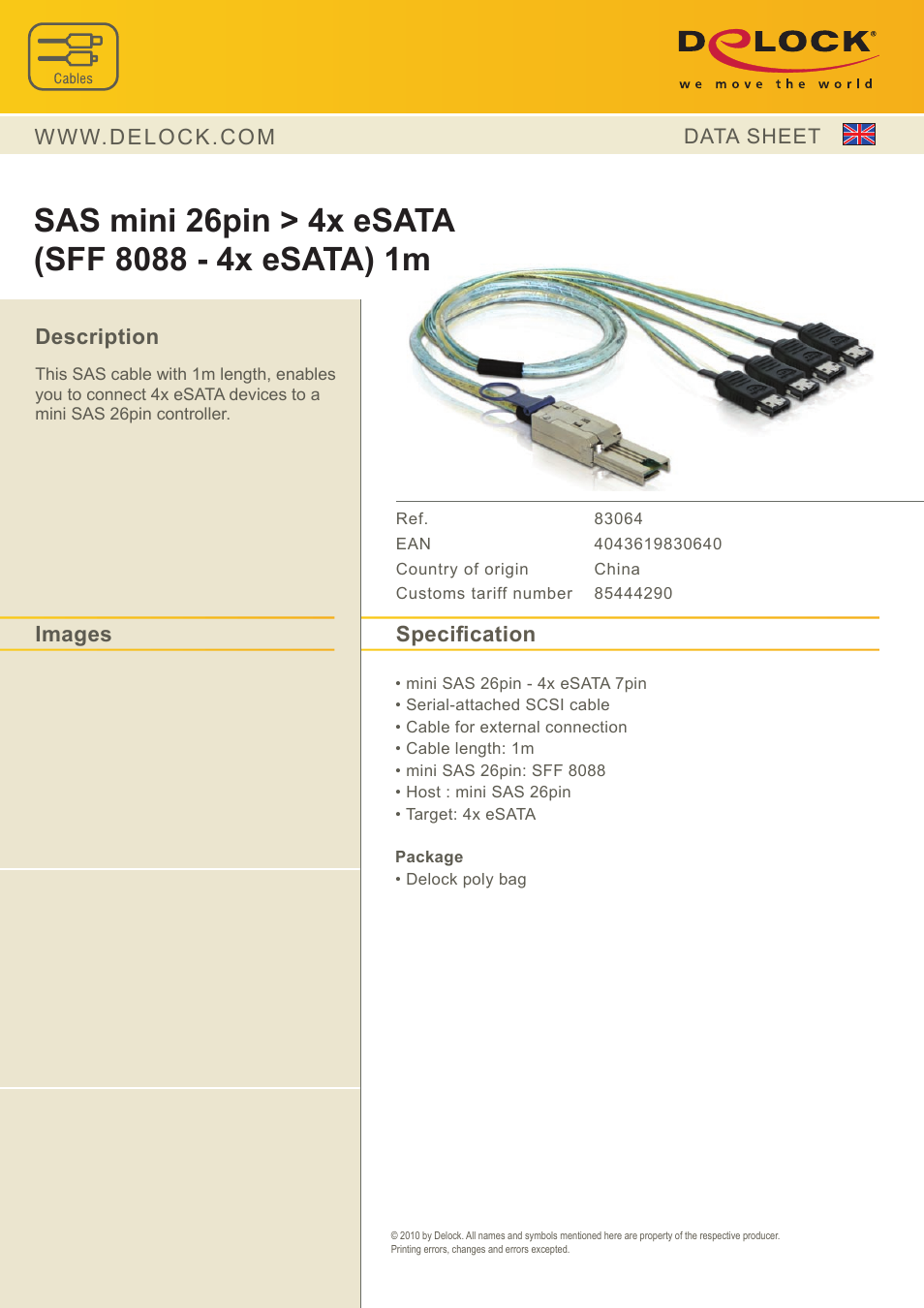 DeLOCK 83064 User Manual | 1 page