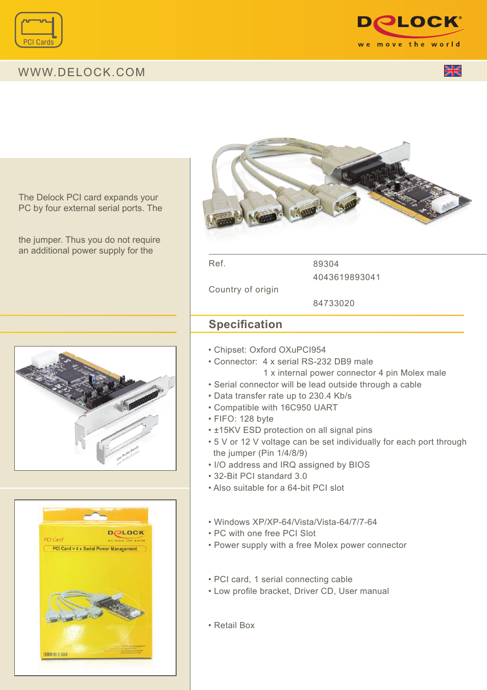 DeLOCK 89304 User Manual | 1 page