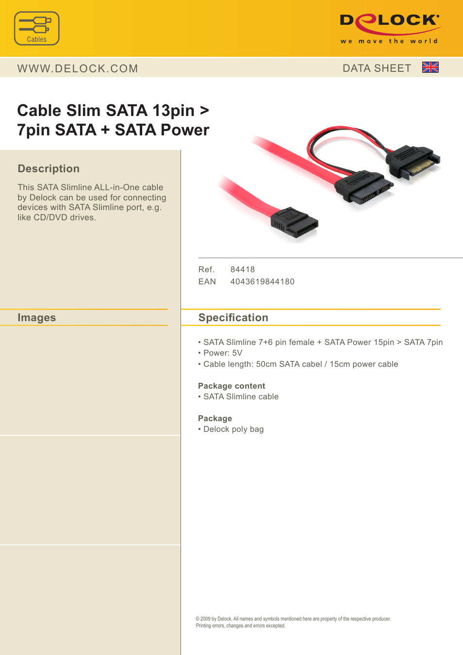 DeLOCK 84418 User Manual | 1 page