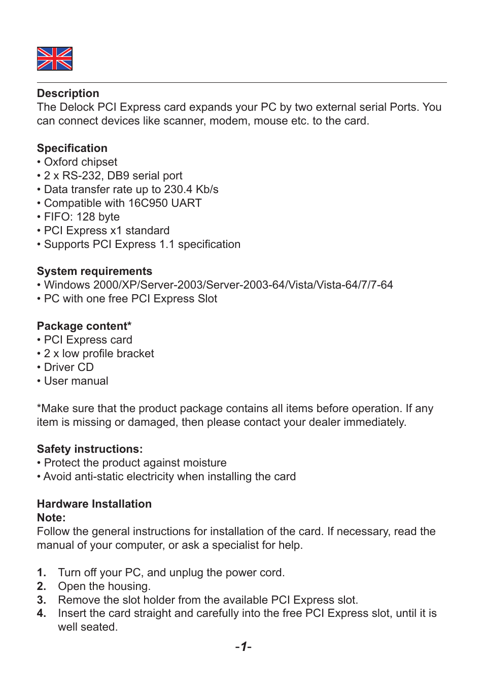 DeLOCK 89220 User Manual | Page 2 / 20