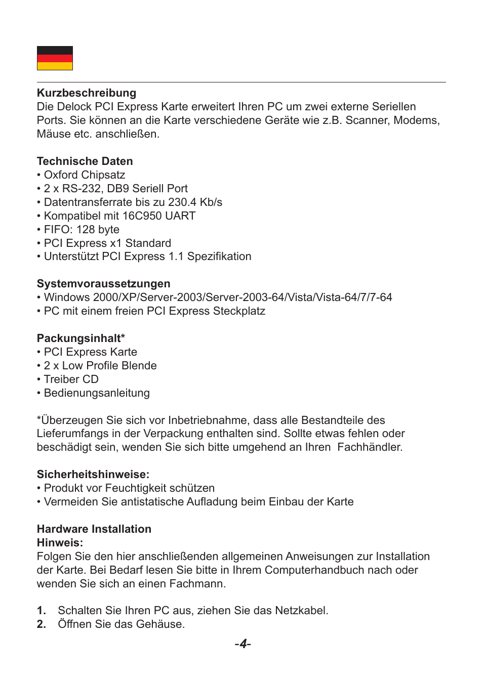 DeLOCK 89220 User Manual | Page 5 / 20