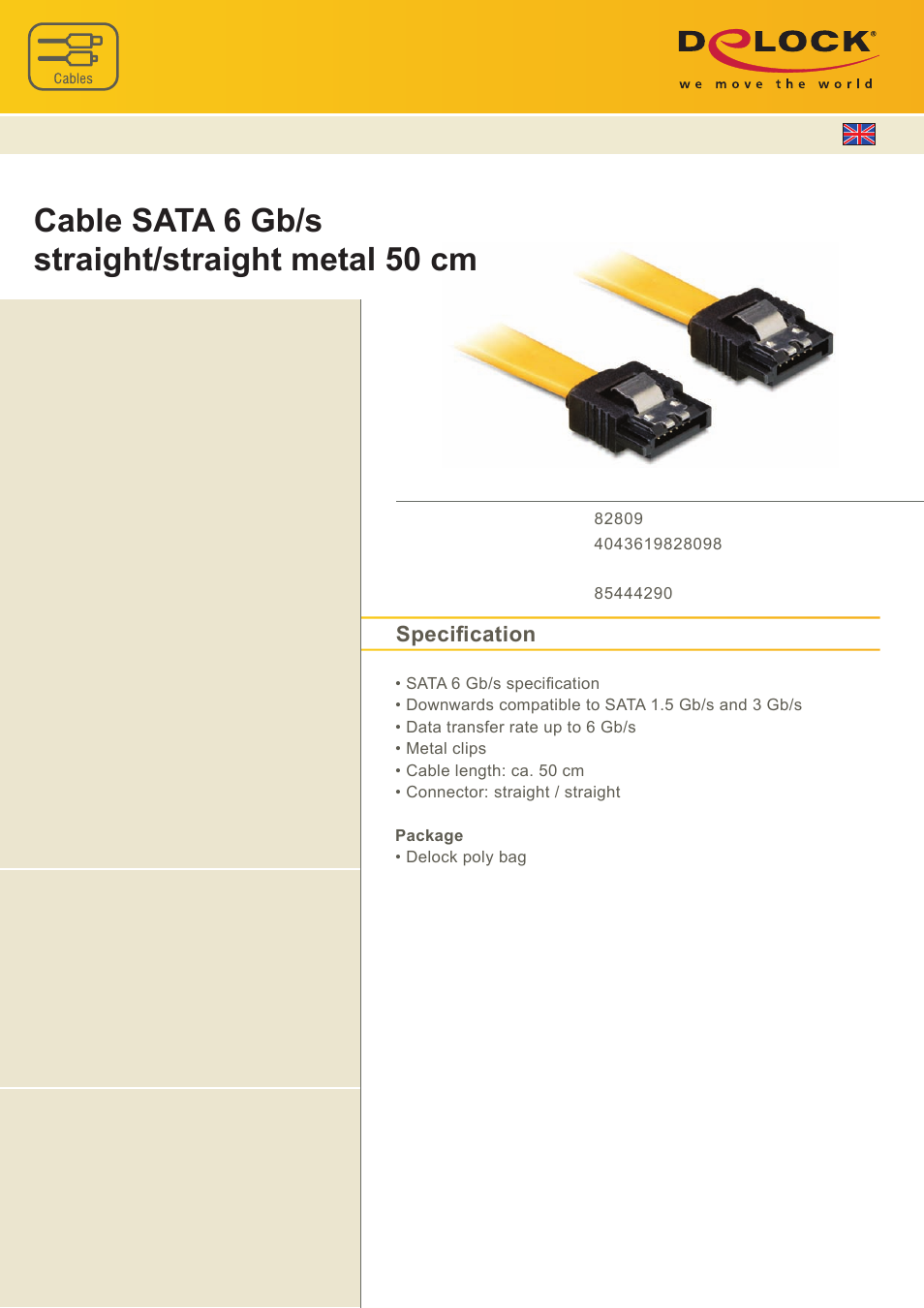 DeLOCK 82809 User Manual | 1 page