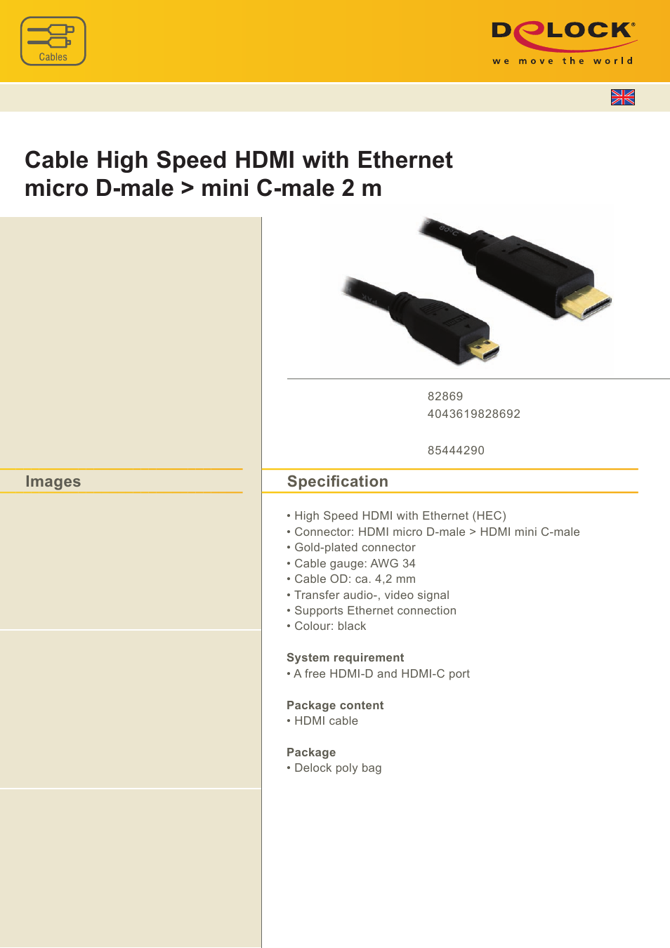 DeLOCK 82869 User Manual | 1 page