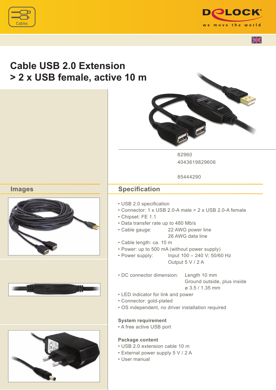 DeLOCK 82960 User Manual | 1 page