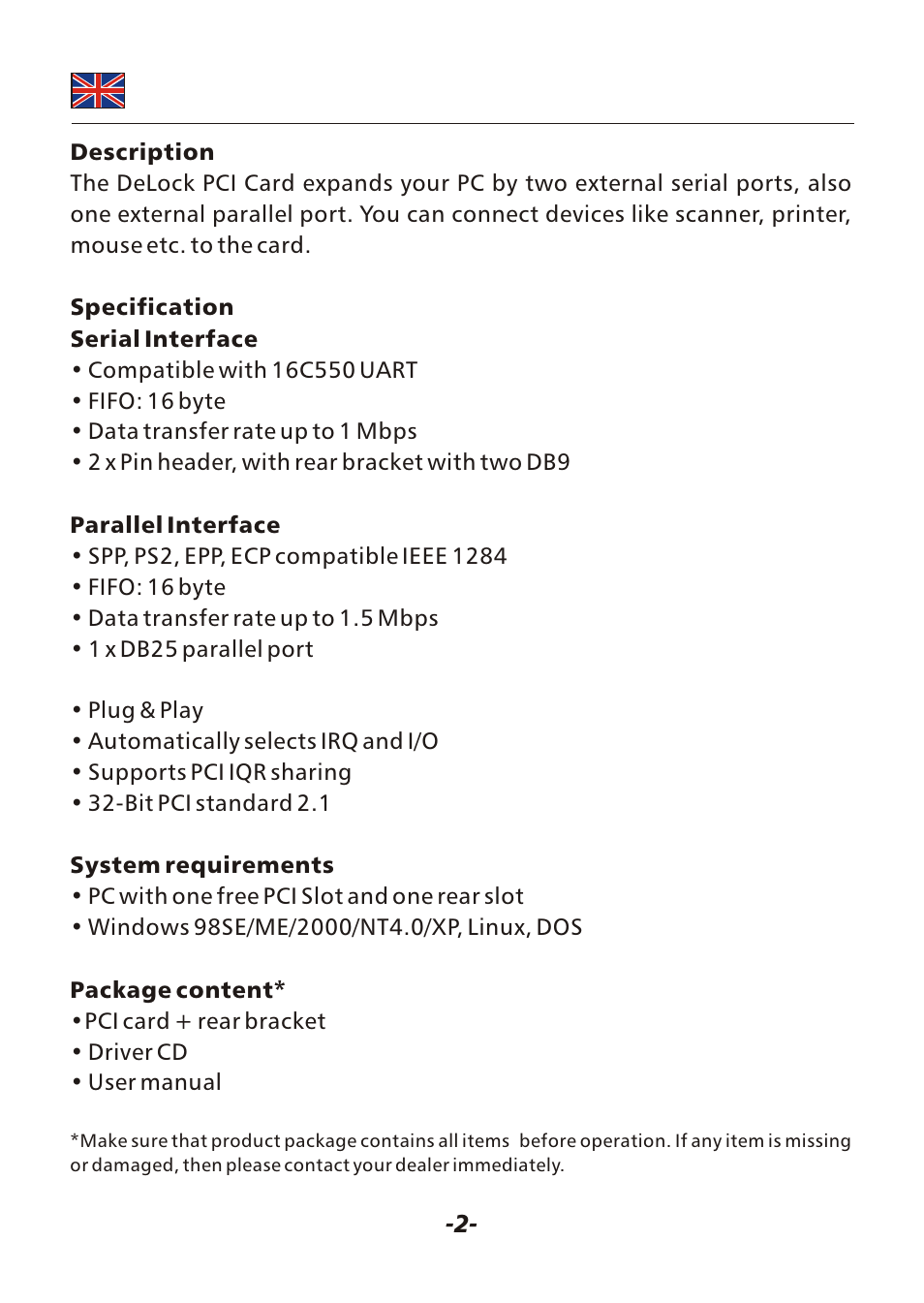 Seite2 | DeLOCK 89004 User Manual | Page 2 / 6