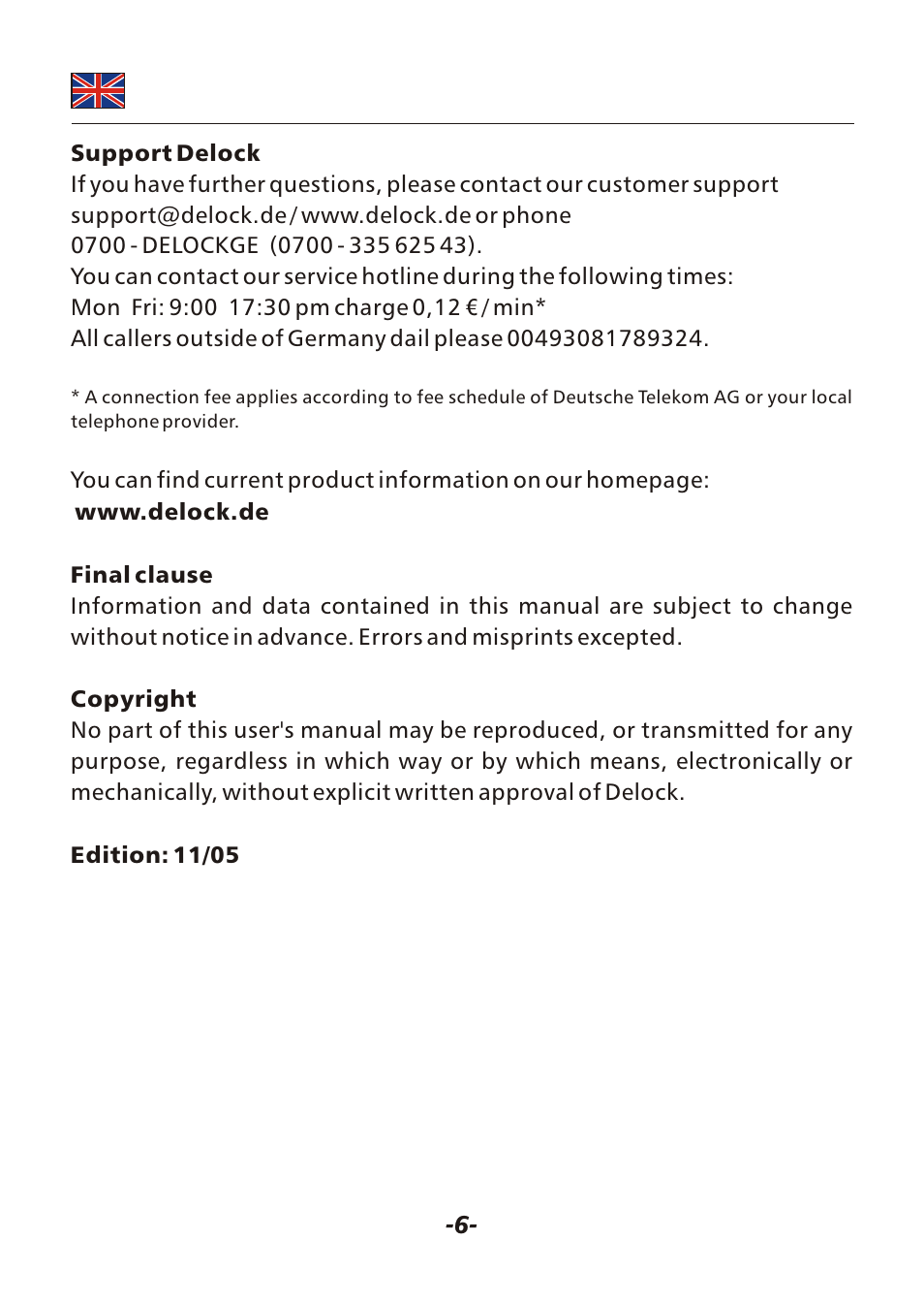 Seite6 | DeLOCK 89004 User Manual | Page 6 / 6