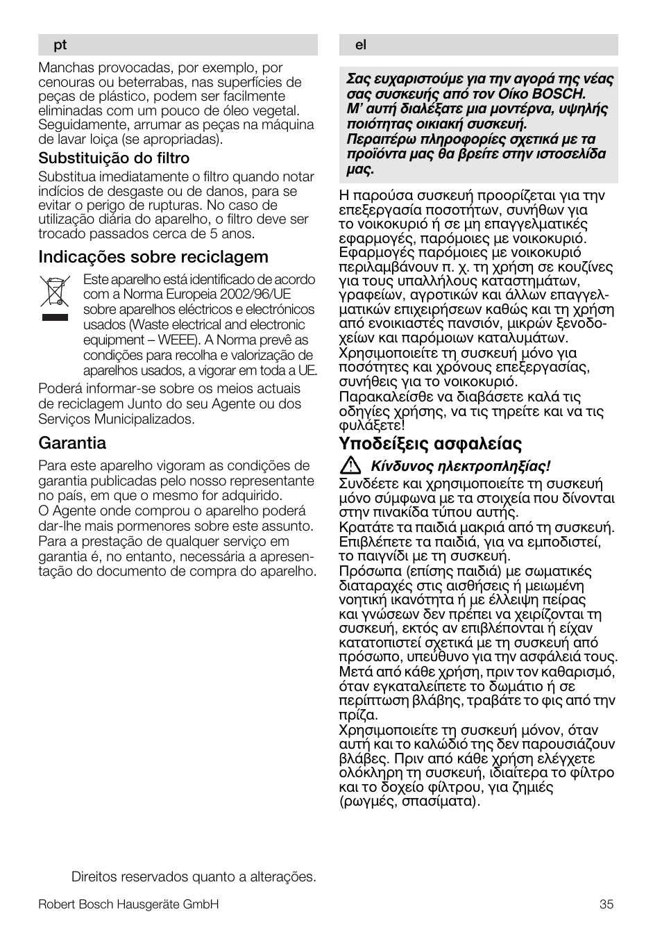 Bosch MES20G0 User Manual | Page 35 / 73