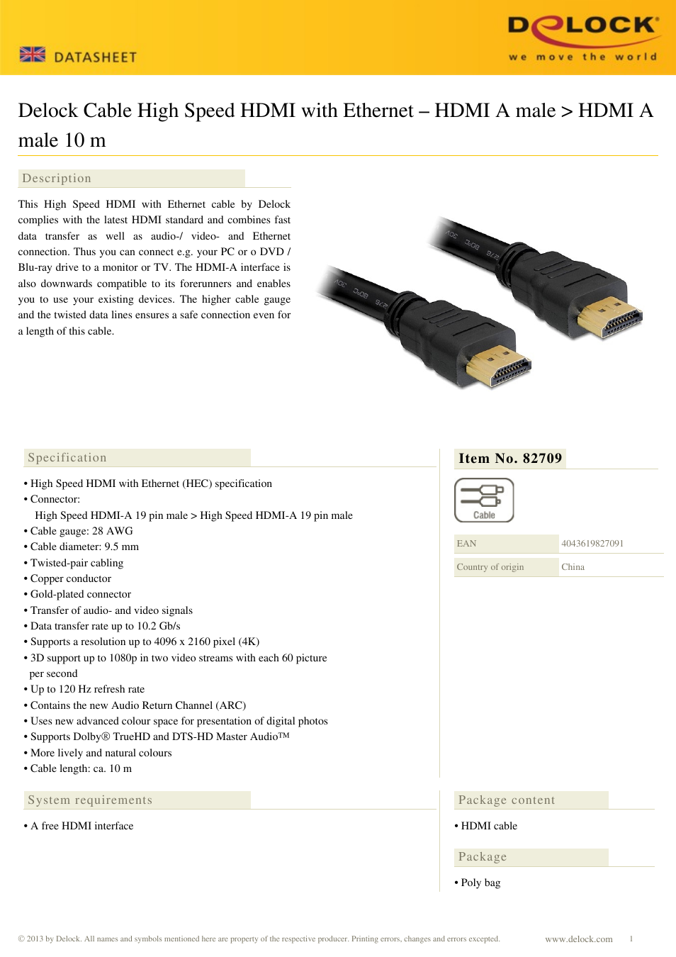 DeLOCK 82709 User Manual | 2 pages