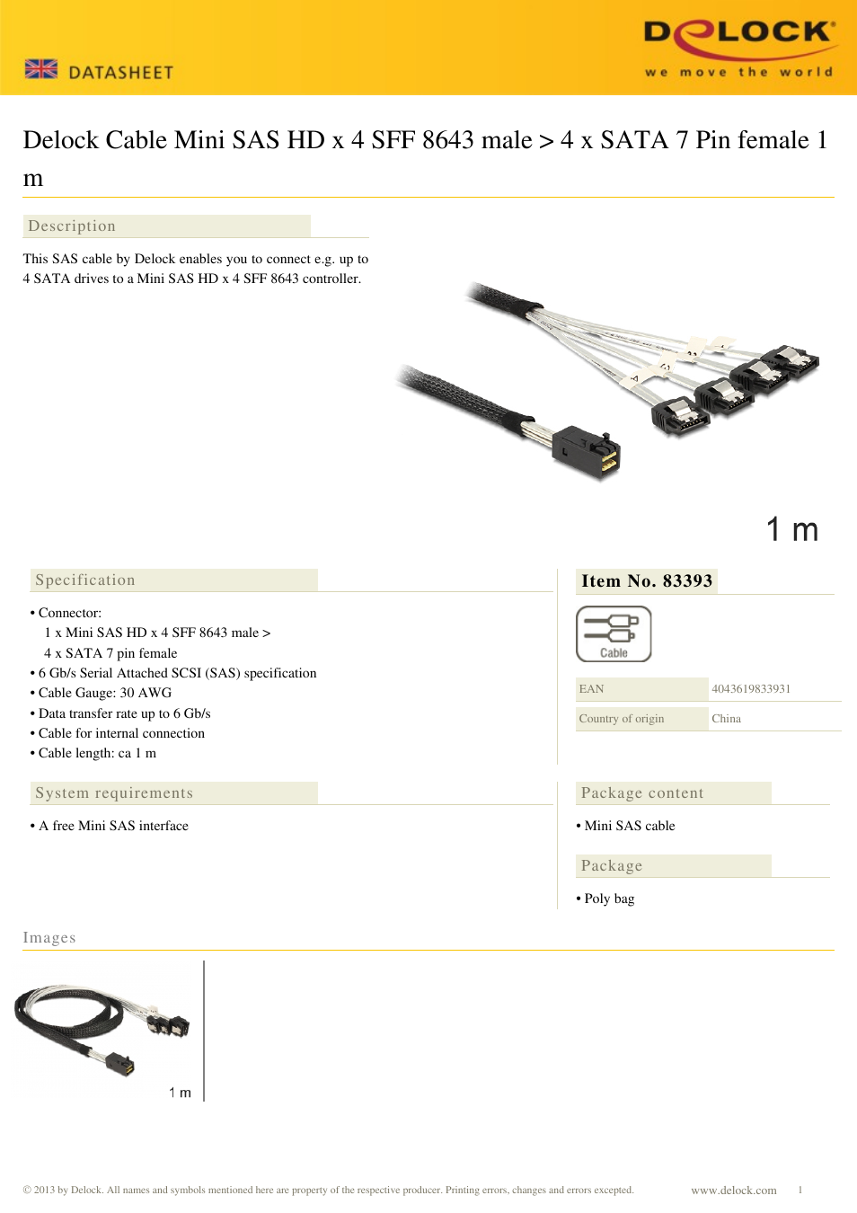 DeLOCK 83393 User Manual | 1 page