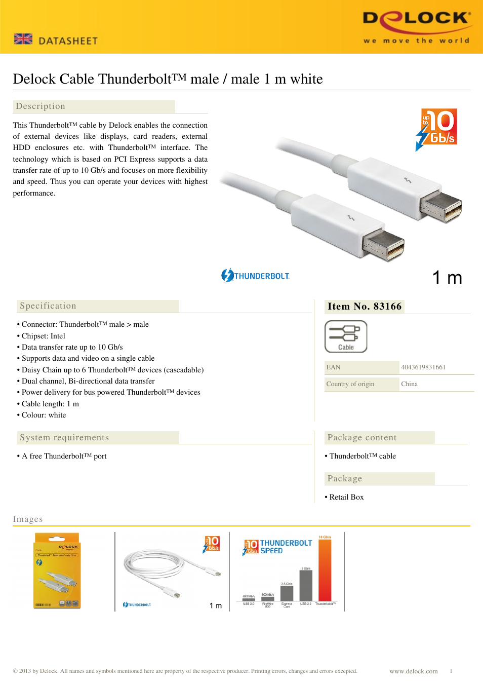 DeLOCK 83166 User Manual | 1 page