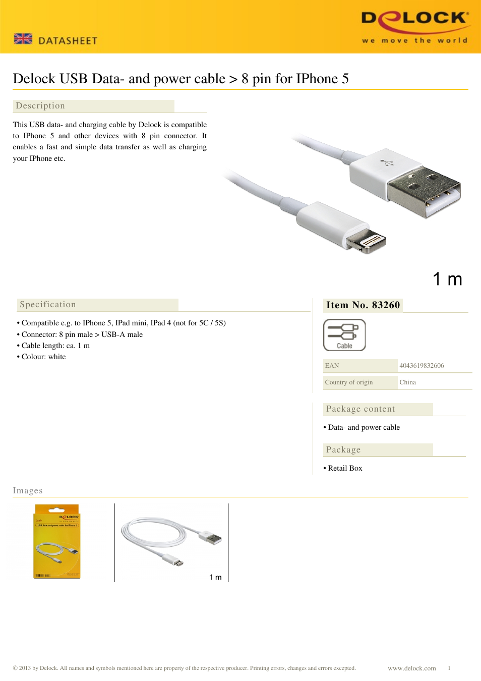 DeLOCK 83260 User Manual | 1 page