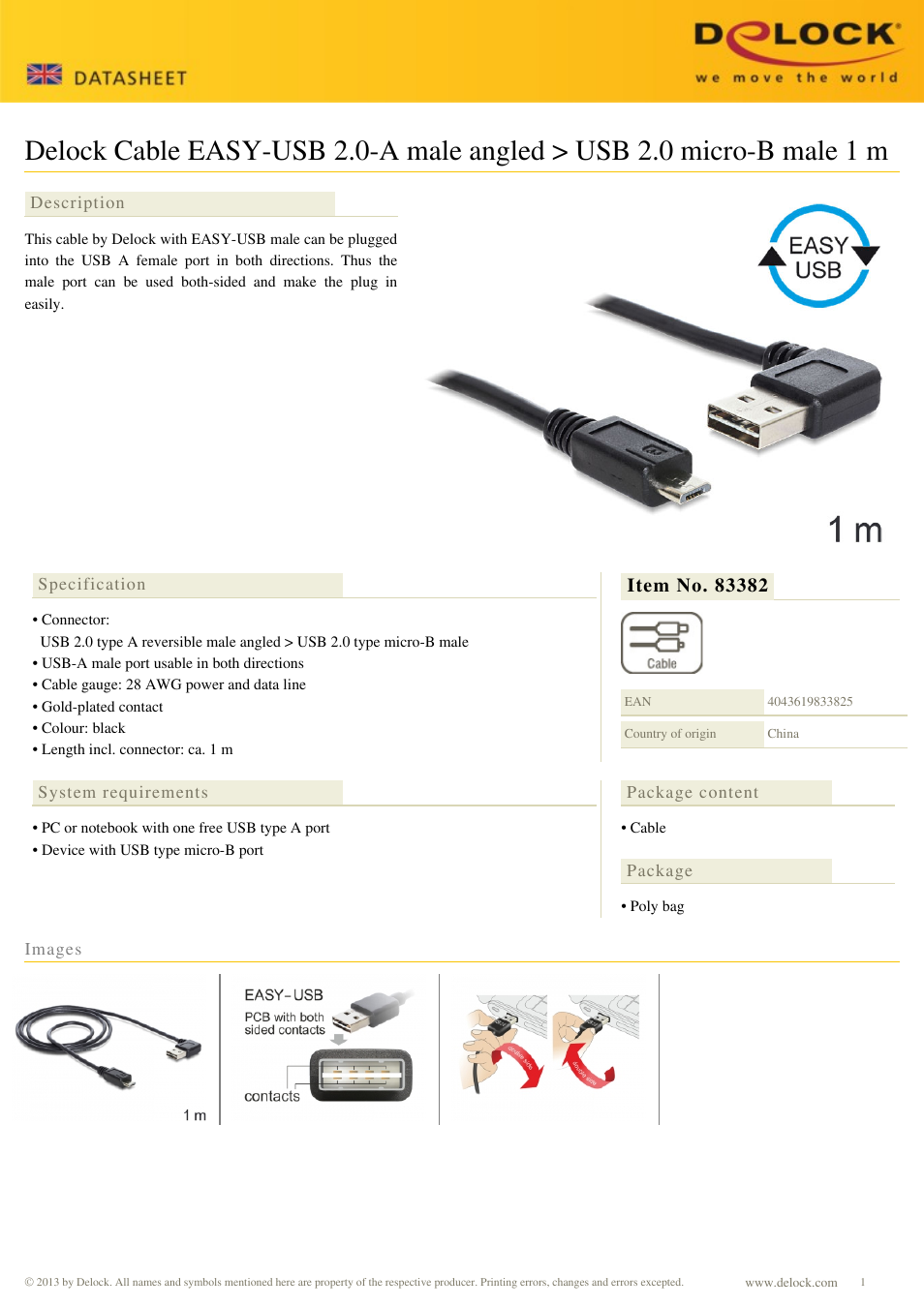 DeLOCK 83382 User Manual | 1 page