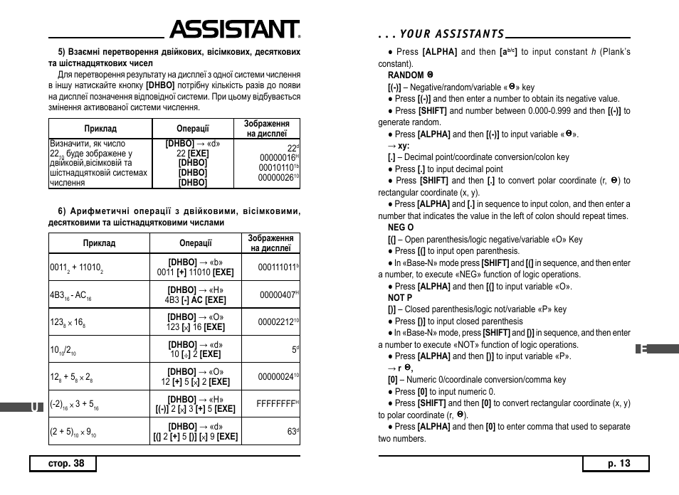 Yo u r as s i stan t s | ASSISTANT AC–3252 User Manual | Page 15 / 96