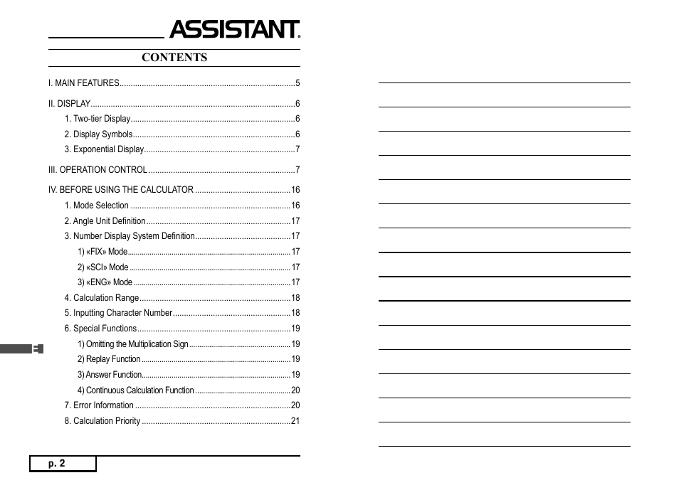 ASSISTANT AC–3252 User Manual | Page 4 / 96