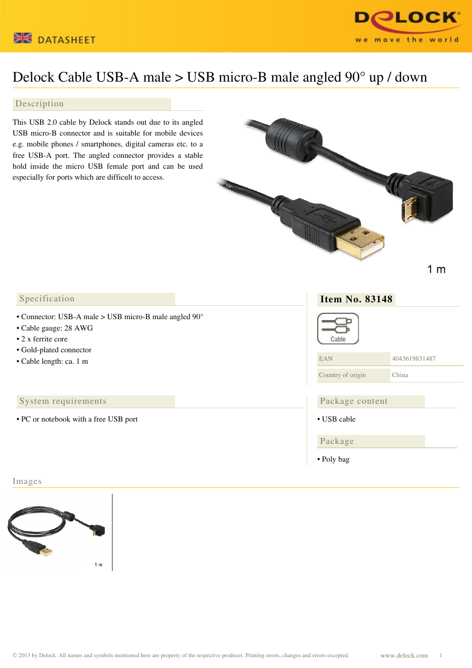 DeLOCK 83148 User Manual | 1 page