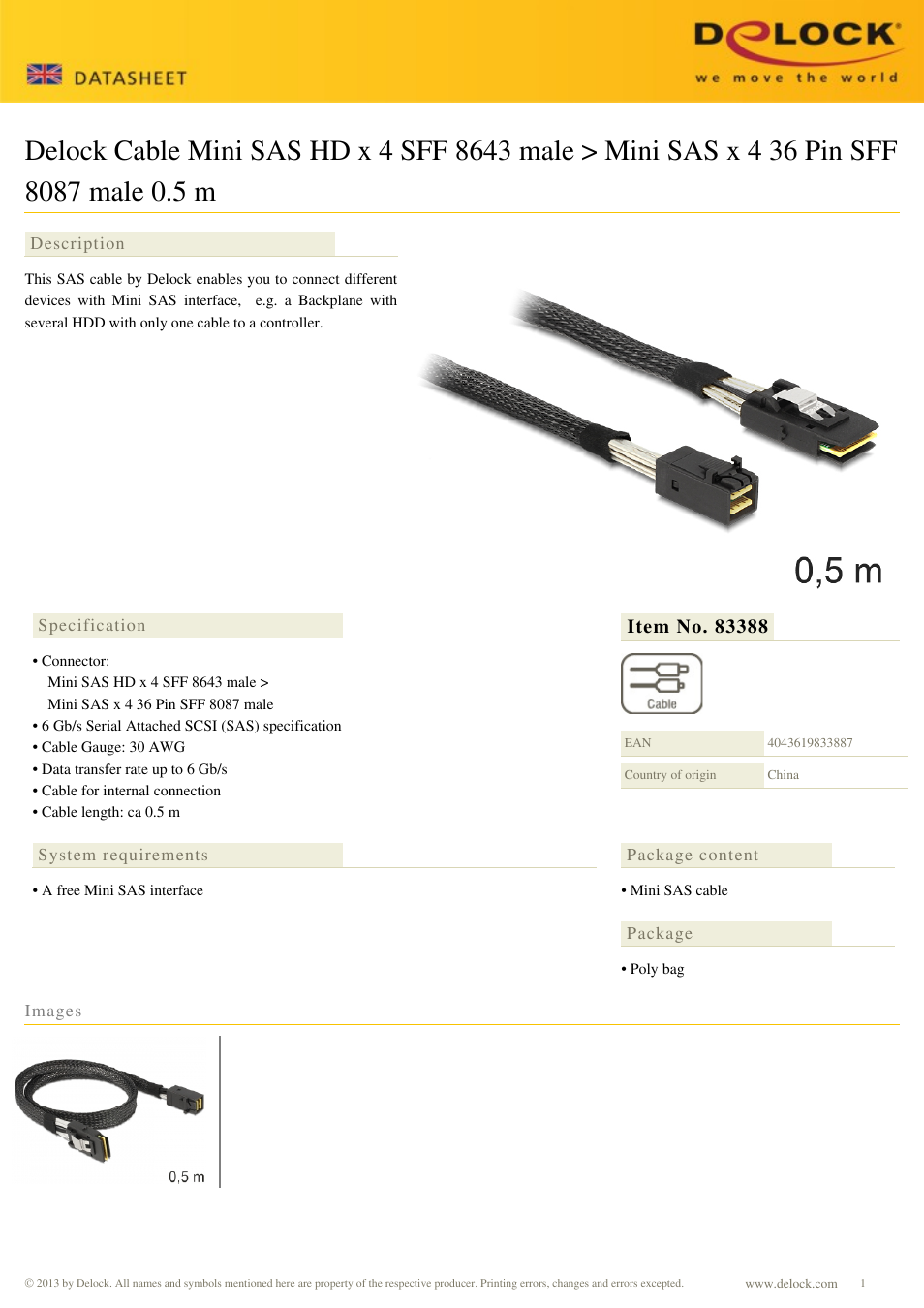 DeLOCK 83388 User Manual | 1 page