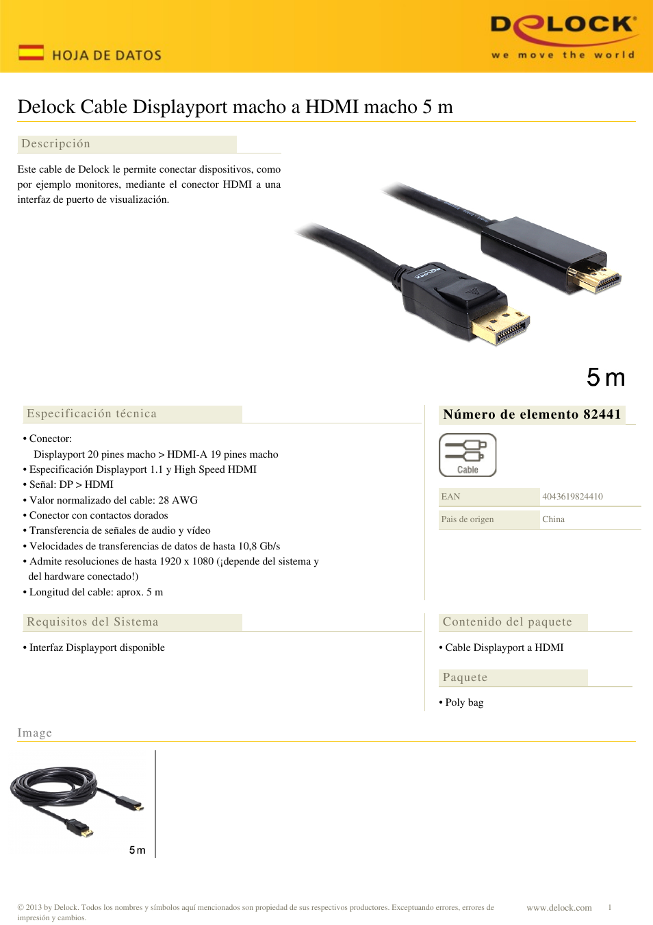 DeLOCK 82441 User Manual | 1 page