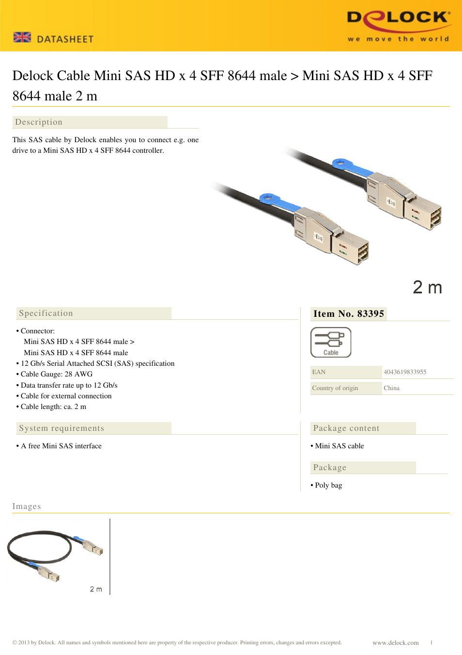 DeLOCK 83395 User Manual | 1 page