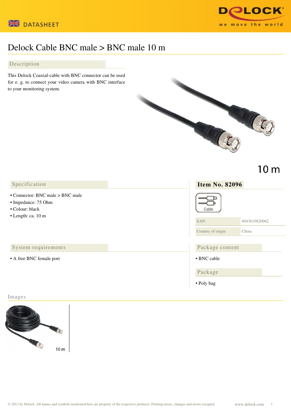 DeLOCK 82096 User Manual | 1 page