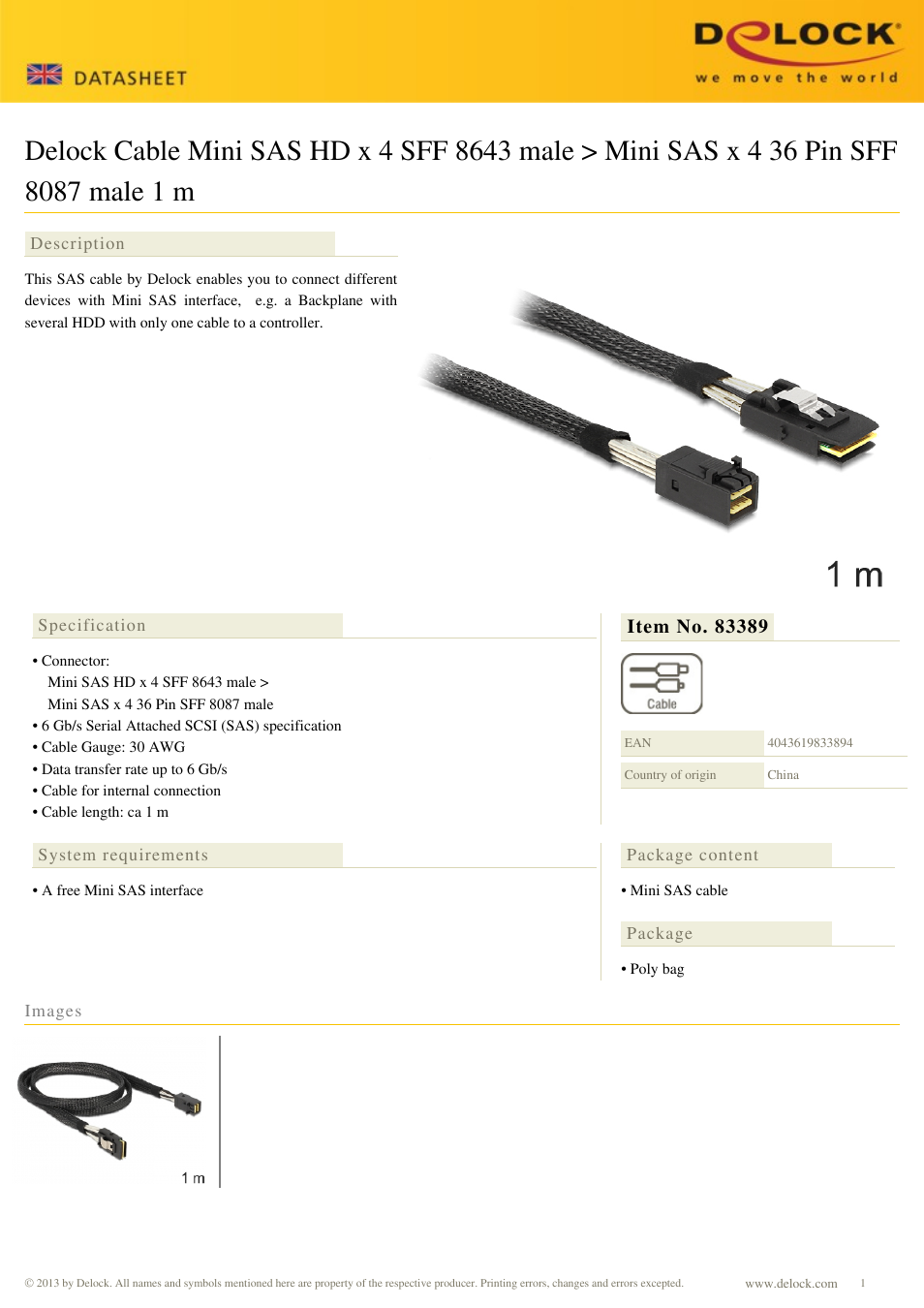 DeLOCK 83389 User Manual | 1 page
