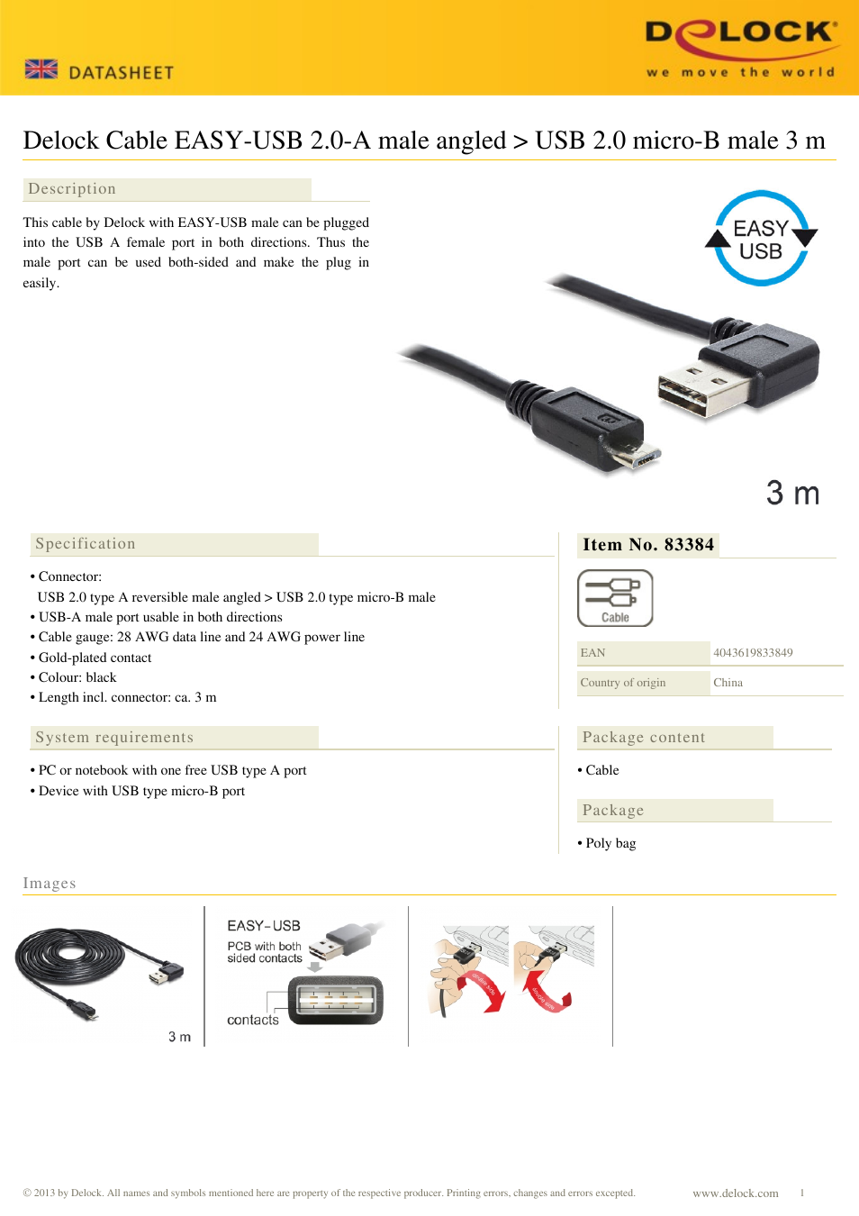 DeLOCK 83384 User Manual | 1 page