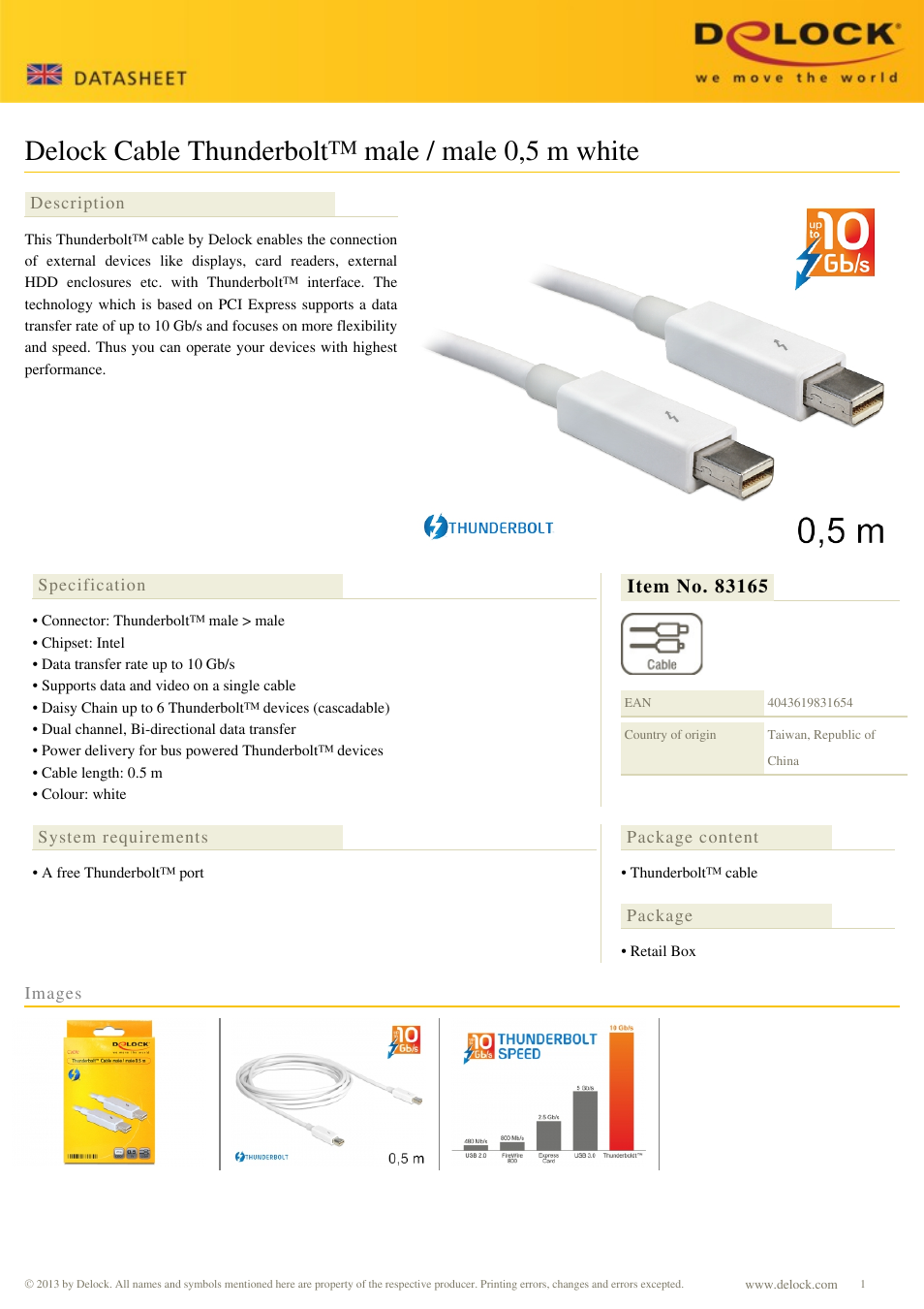 DeLOCK 83165 User Manual | 1 page