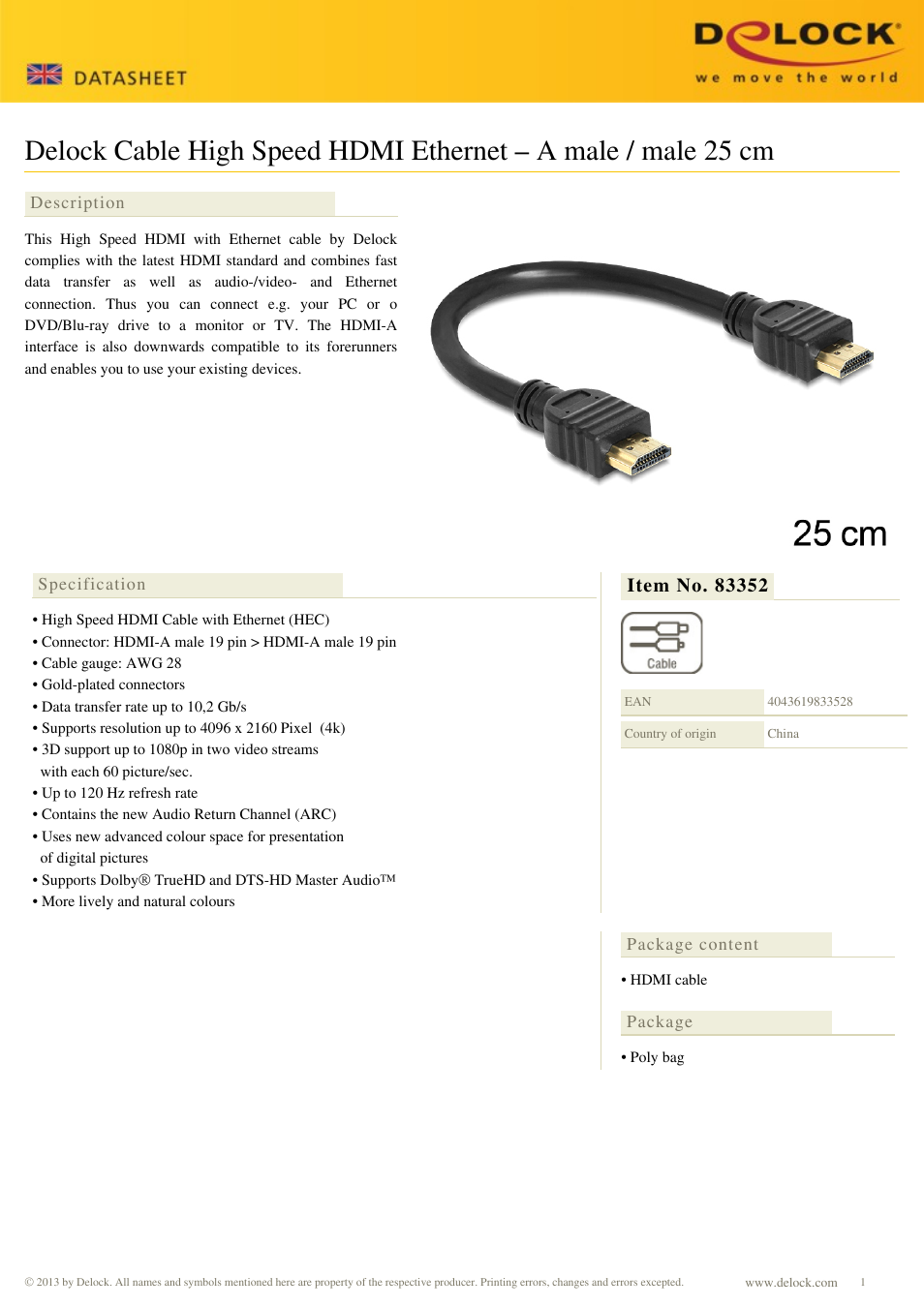 DeLOCK 83352 User Manual | 2 pages