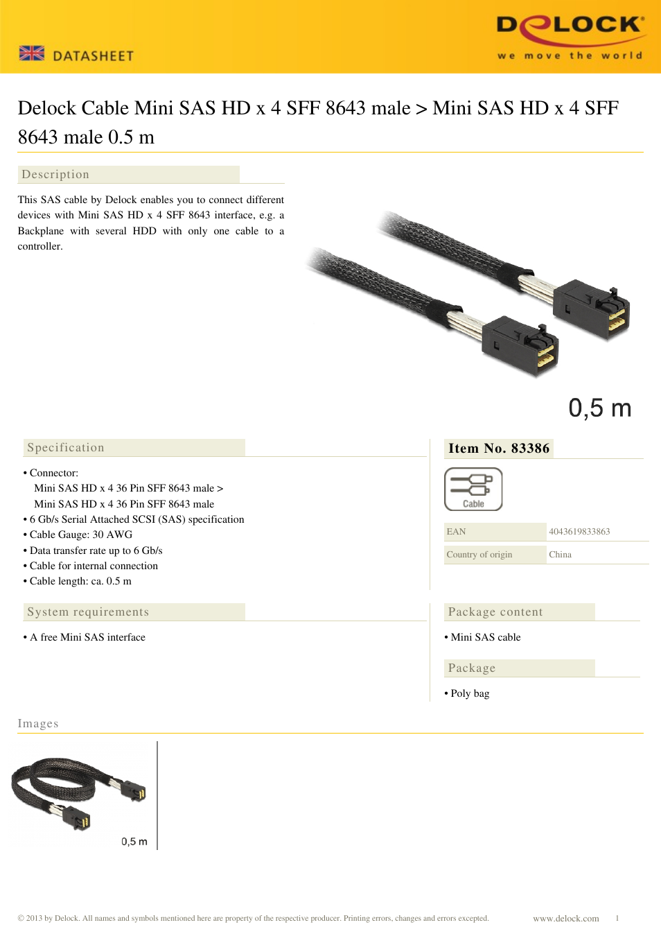 DeLOCK 83386 User Manual | 1 page