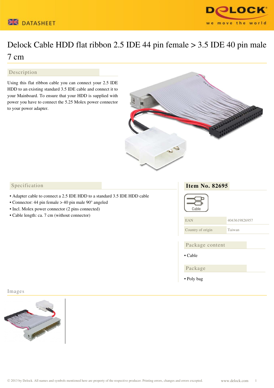 DeLOCK 82695 User Manual | 1 page