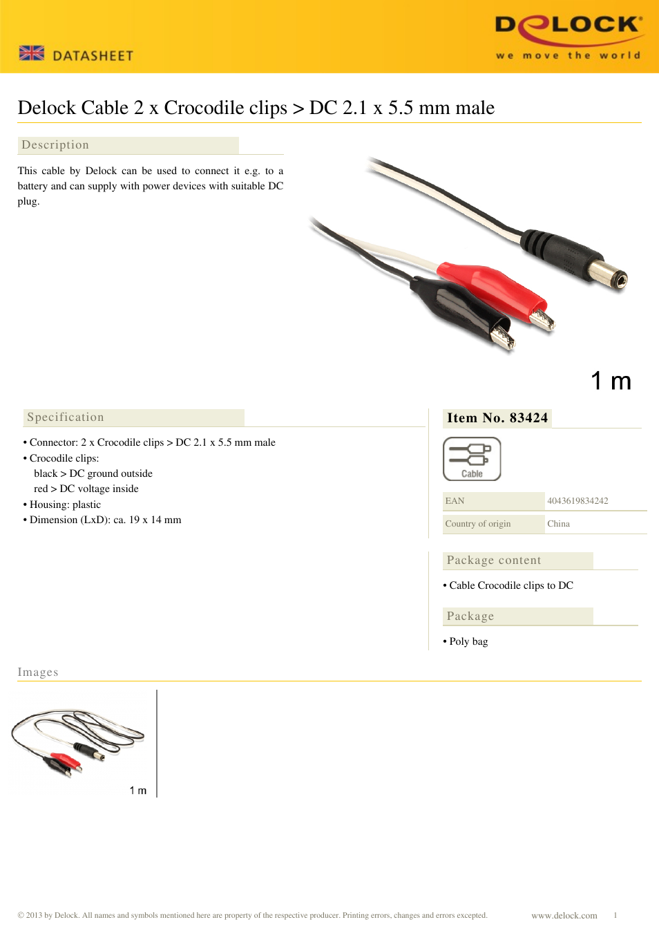 DeLOCK 83424 User Manual | 1 page