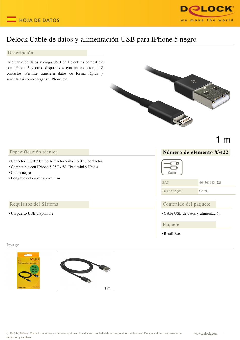 DeLOCK 83422 User Manual | 1 page