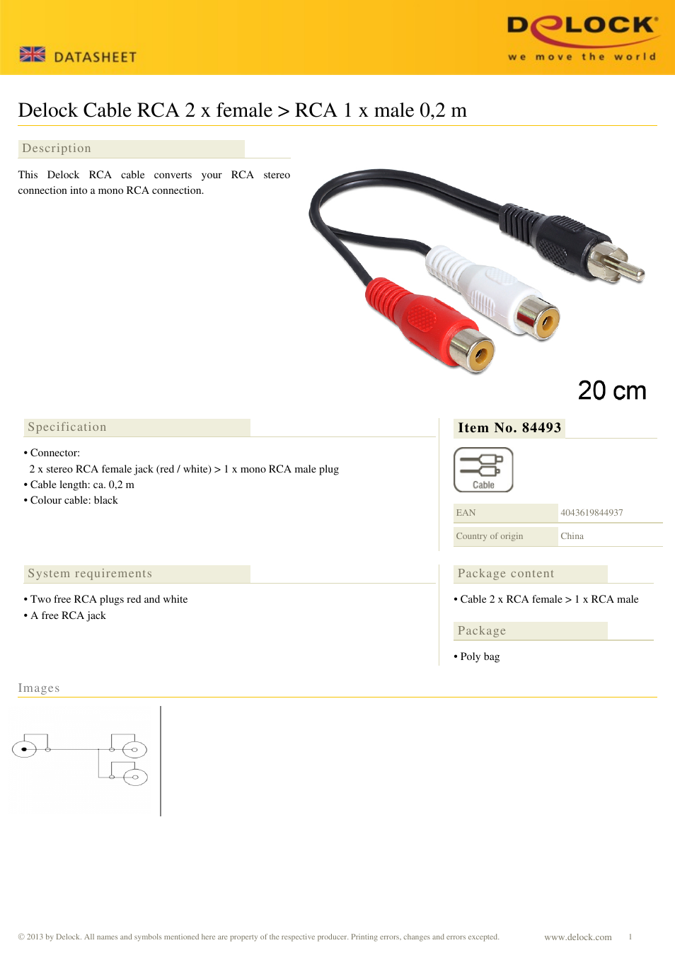 DeLOCK 84493 User Manual | 1 page