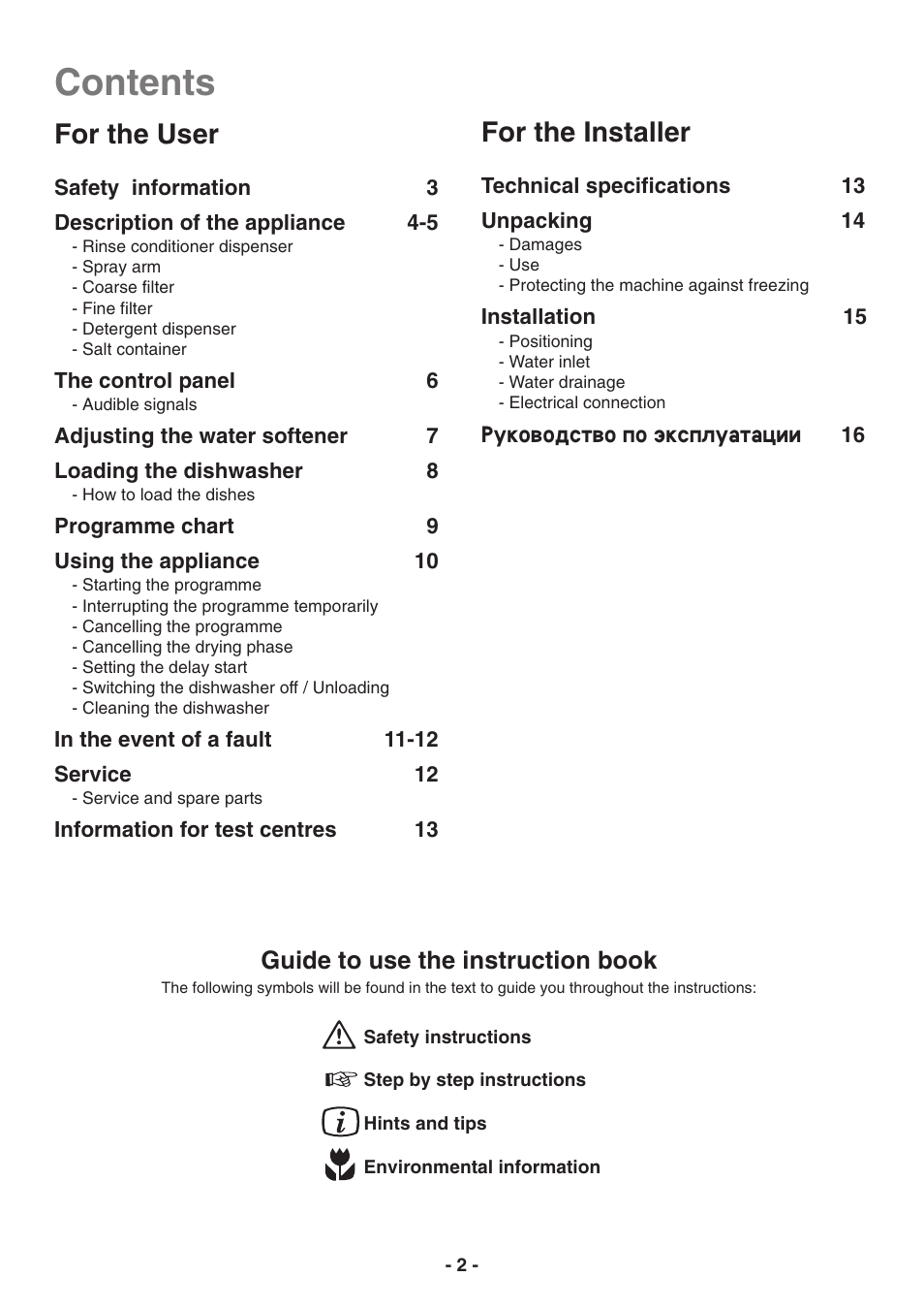 Electrolux ESF2410 User Manual | Page 2 / 16