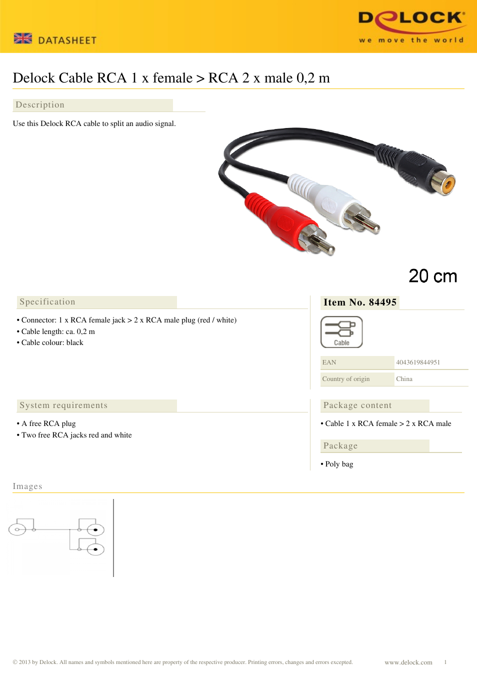 DeLOCK 84495 User Manual | 1 page