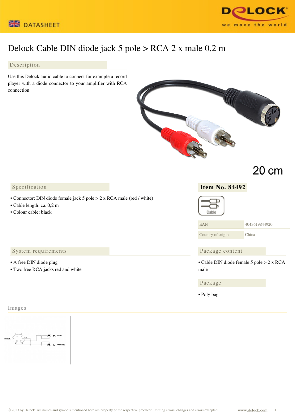 DeLOCK 84492 User Manual | 1 page