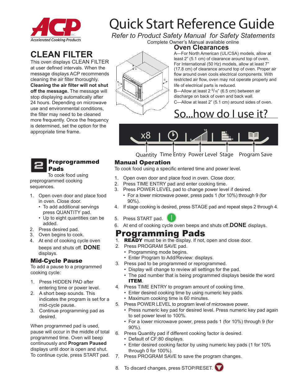 ACP MRC17S2 Quick Start Guide User Manual | 2 pages