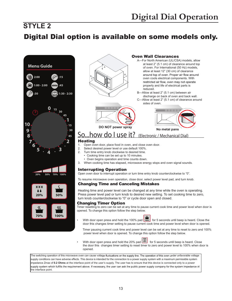 Digital dial operation, So...how do i use it, Electronic / mechanical dial) | Menu guide | ACP RCS10DSE Owner's Manual User Manual | Page 13 / 61