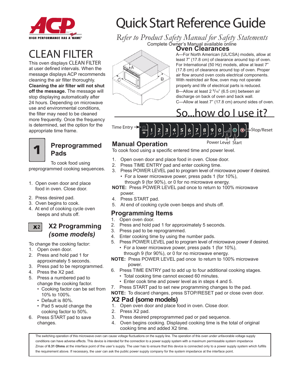 ACP DEC18E2 Quick Start Guide User Manual | 2 pages