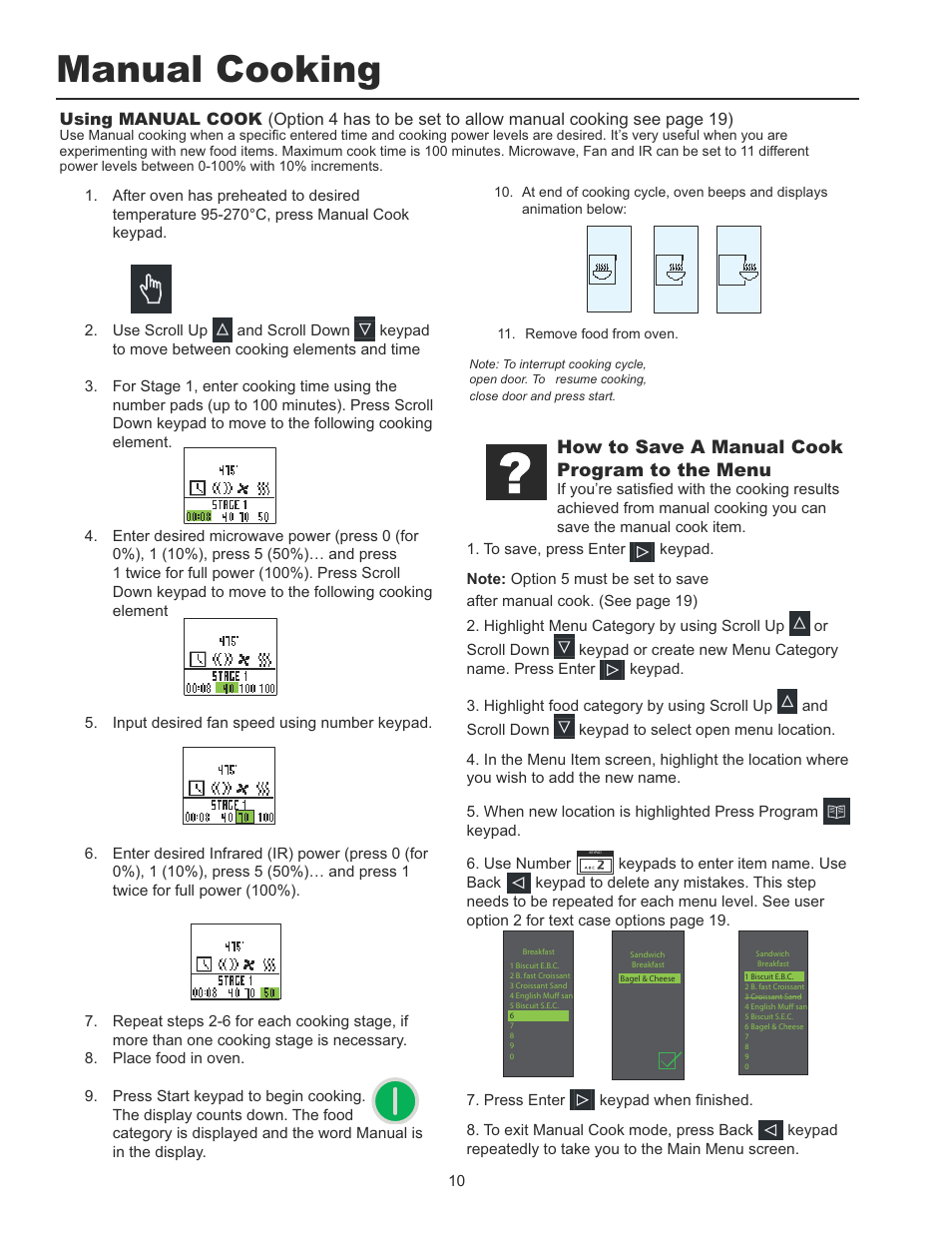 0dqxdo &rrnlqj, Rz wr 6dyh $ 0dqxdo &rrn program to the menu | ACP MXP5221 Owner's Manual User Manual | Page 10 / 20