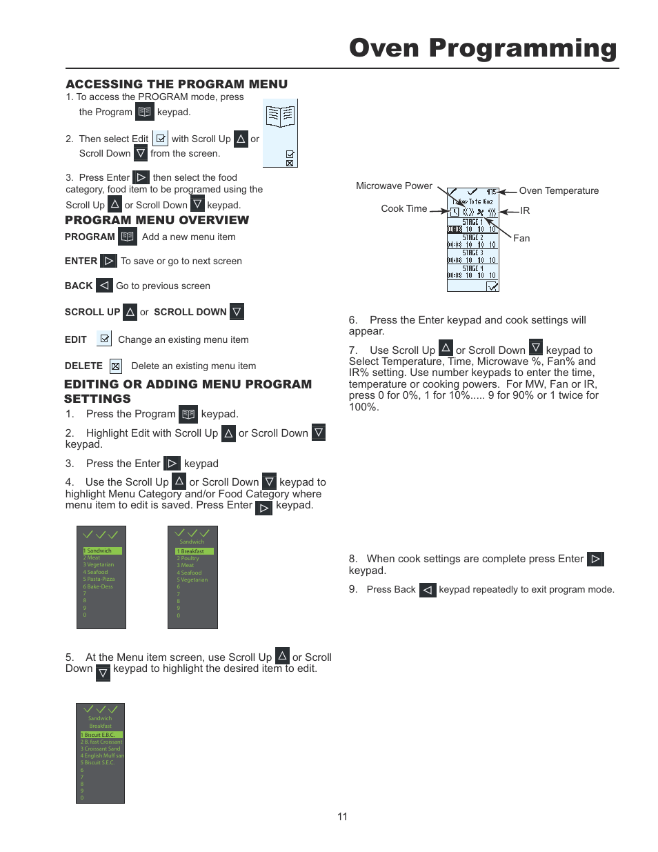 Oven programming | ACP MXP5221 Owner's Manual User Manual | Page 11 / 20