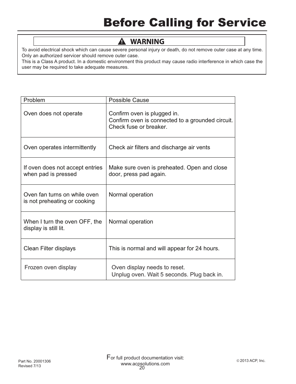 Hiruh &doolqj iru 6huylfh | ACP MXP5221 Owner's Manual User Manual | Page 20 / 20