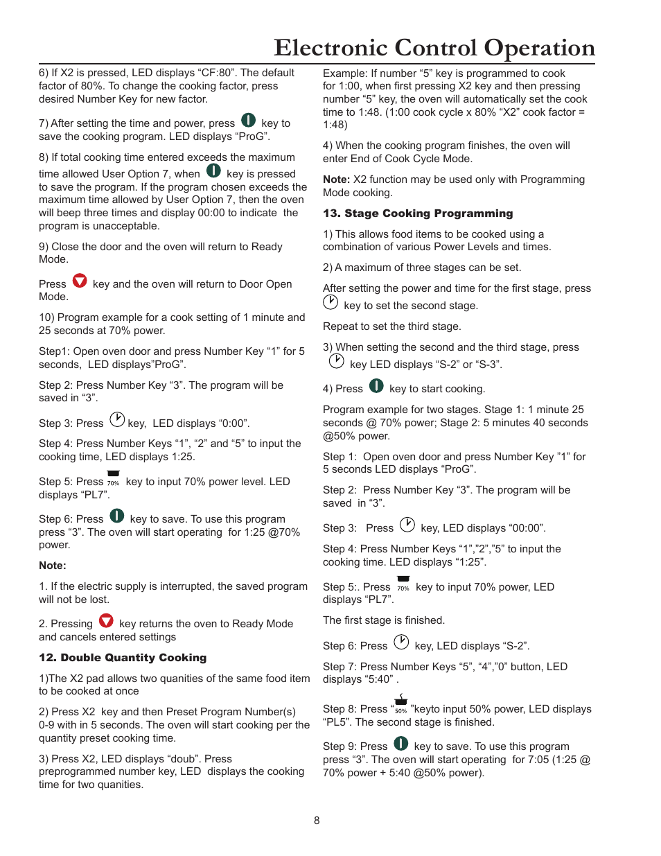 Electronic control operation | ACP RMS10TS Owner's Manual User Manual | Page 8 / 12