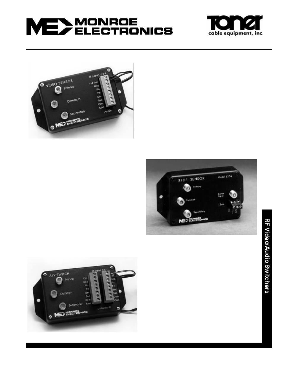 Toner Cable 626 Video Distribution Amplifier User Manual | 2 pages