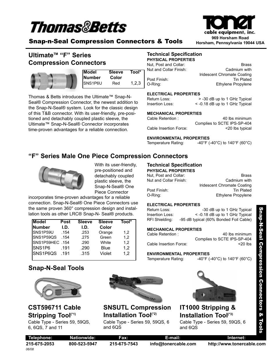 Toner Cable CST596711 Snap-N-Seal Cable Stripping Tool User Manual | 2 pages