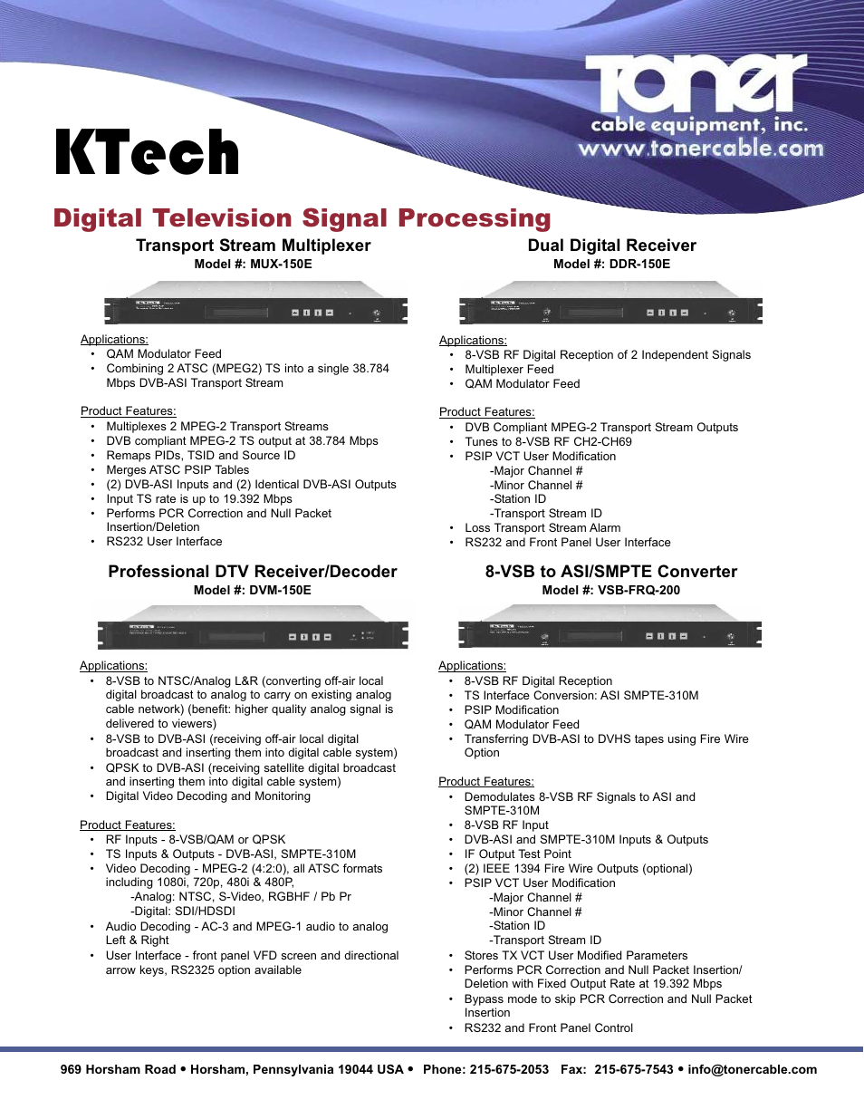 Toner Cable MUX-150E Transport Stream Multiplexer User Manual | 2 pages