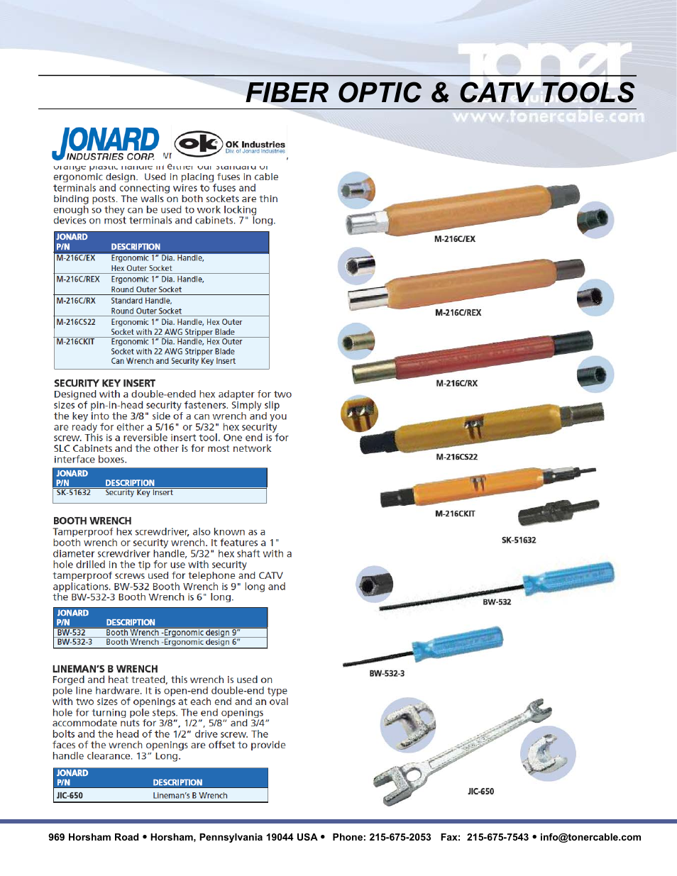 Fiber optic & catv tools | Toner Cable JIC-891 Connector-Crimping Pliers with Side Cutters User Manual | Page 9 / 22